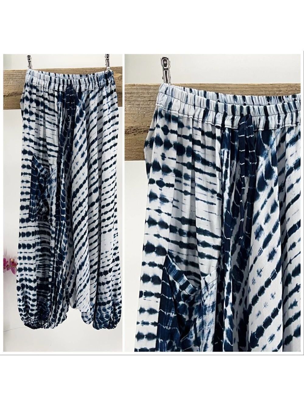 Apau ~ Gender Fluid Aladdin Gypsy Shibori Tie Dyed Rayon Pants